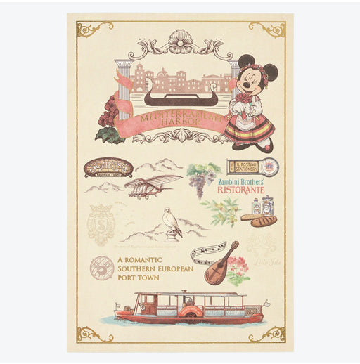 TDR - Tokyo DisneySea 25th Anniversary "The Jubilee Journey" x Minnie Mouse "Mediterranean Harbor" Post Card (Release Date: May 25, 2026)
