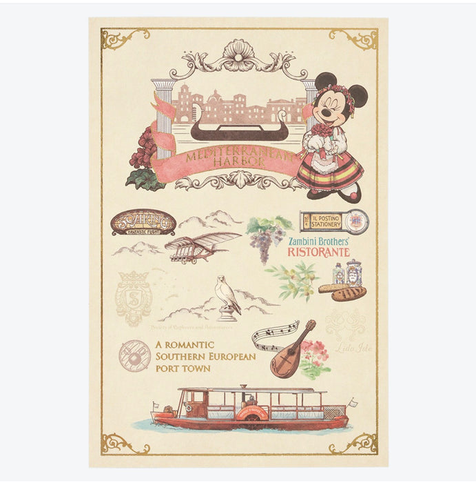 TDR - Tokyo DisneySea 25th Anniversary "The Jubilee Journey" x Minnie Mouse "Mediterranean Harbor" Post Card (Release Date: May 25, 2026)