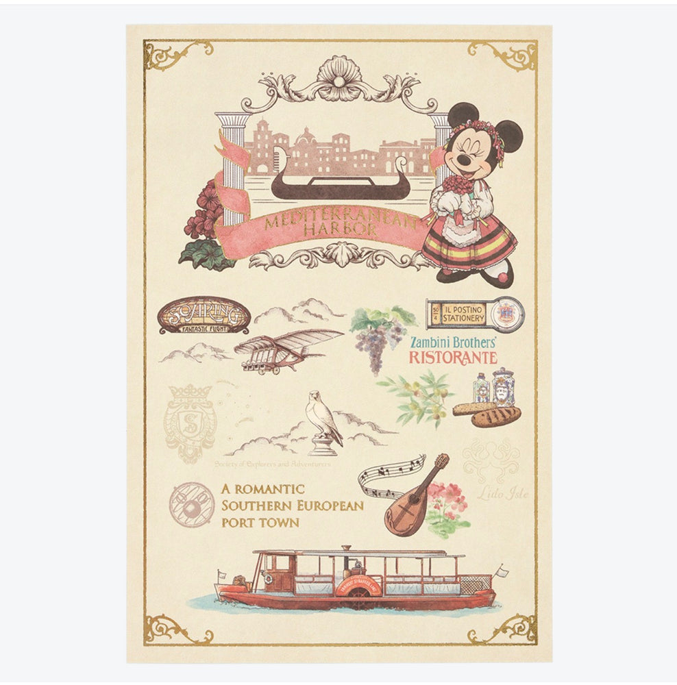 TDR - Tokyo DisneySea 25th Anniversary "The Jubilee Journey" x Minnie Mouse "Mediterranean Harbor" Post Card (Release Date: May 25, 2026)