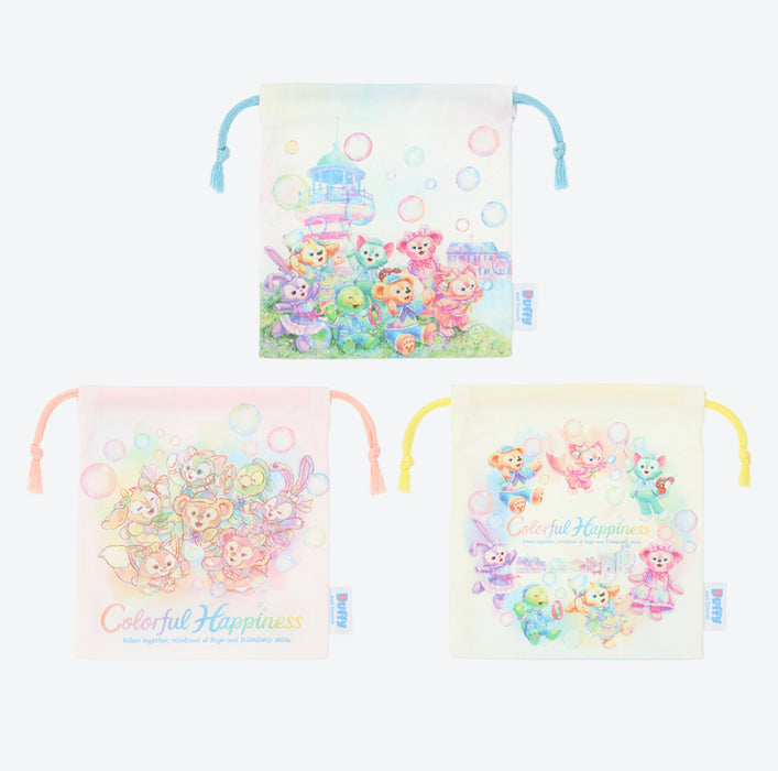 TDR - Duffy & Friends 20th Anniversary: Colorful Happiness x Duffy & Friends Drawstring Bags Set (Release Date: Apr 8, 2025)