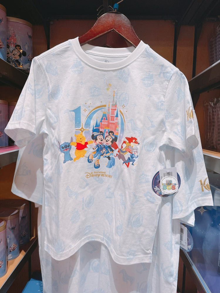 SHDL - 2026 Disney Characters 10th Birthday Celebration Collection x T Shirt for Kids