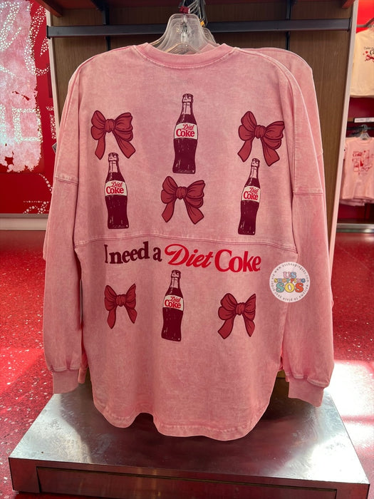DLR/WDW - Coca Cola 2026 - Spirit Jersey I Need a Diet Coke Wash Pink Pullover (Adult)