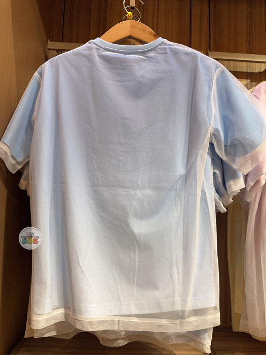 HKDL - 2026 Mickey Mouse and Friends Mesh-Layered T Shirt Color: Light Blue (Adults)