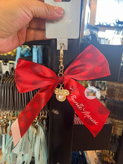 DLR/WDW - Minnie Mouse Ribbon Bow Keychain