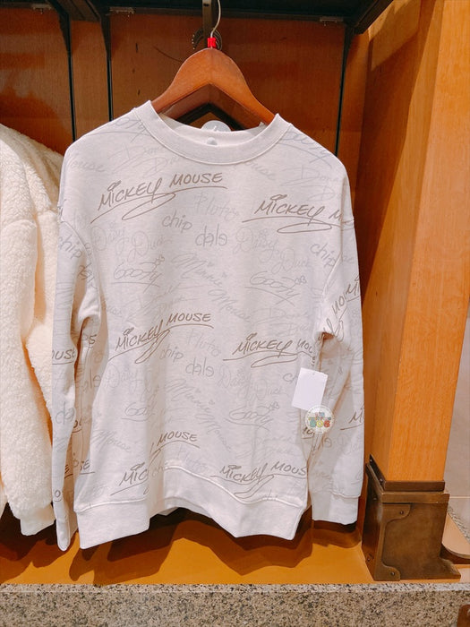 SHDL - Mickey Mouse & Friends All Over Print "Signatures" Pullover for Adults