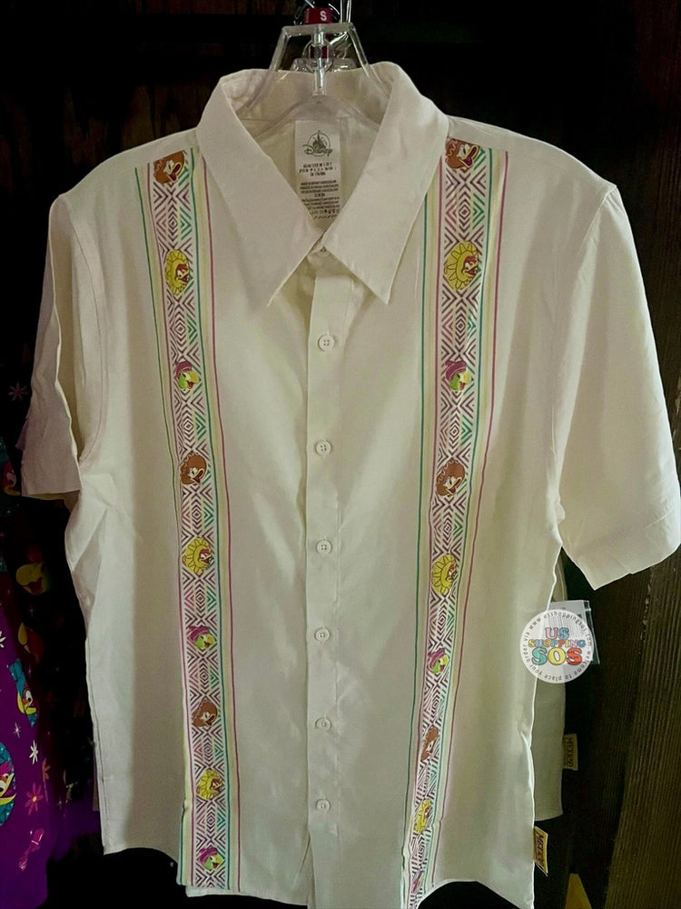 WDW - Epcot World Showcase Mexico 2026 - The Three Caballeros White Button-Up Shirt (Adult)