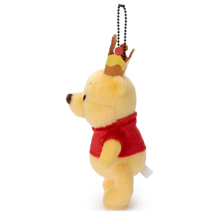 Japan Takara Tomy - Winnie the Pooh 100th Anniversary x Winnie the Pooh Crown & Red Shirt Pop Ball Plush Keychain (Release Date: Jul 18, 2026)
