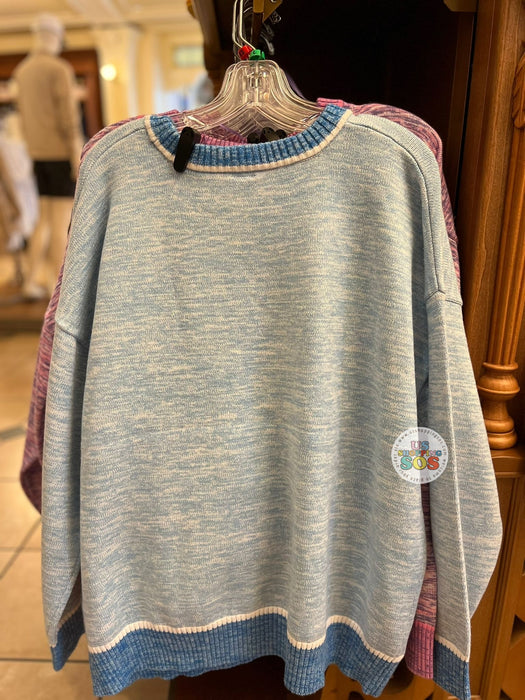DLR/WDW - Donald Blue-and-White Marled Knit V-Neck Sweater (Adult)