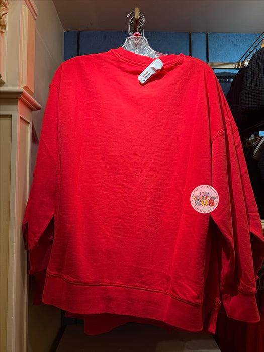 DLR/WDW - Classic Mickey Embroidered Park Logo Red Pullover (Adult)
