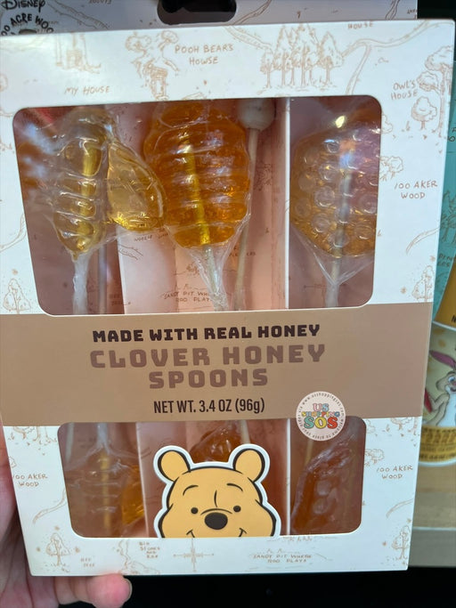 DLR/WDW - Disney 100 Acre Wood Tea Company - Pooh Real Honey Clover Honey Spoons Pack of 6