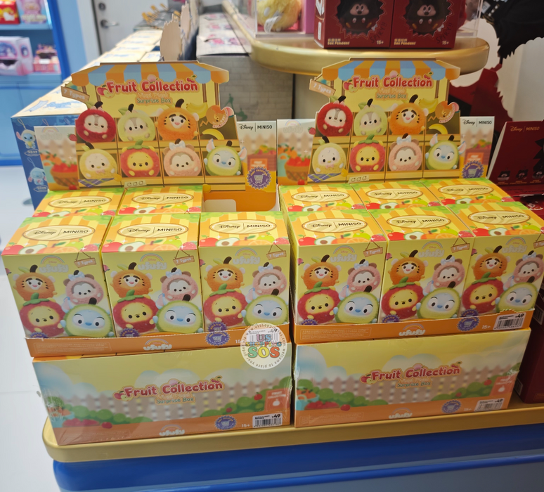 MINISO - Disney Mickey & Friends Fruit Colllection Vinyl Plush Keychain Bind Box