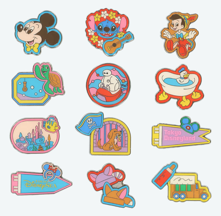 TDR - Tokyo Disney Resort "Park Map Motif" Pastel Color Collection - Mystery Pin Badge Whole Box(Release Date: Dec 11, 2025)