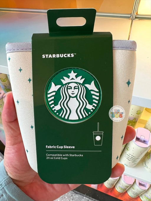 DLR/WDW - Starbucks 2026 - Castle Cream/Lavender Fabric Cup Sleeve (Compatible with Starbucks 24oz Cold Cups)