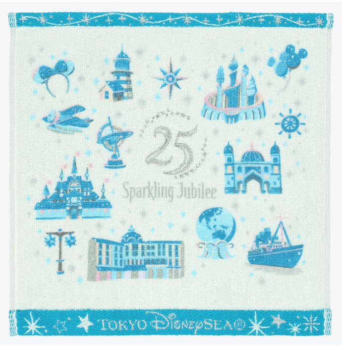 TDR - Tokyo DisneySea 25th Anniversary "Sparkling Jubilee" x Mickey & Minnie Mini Towel Set of 3 (Release Date: Apr 8, 2026)