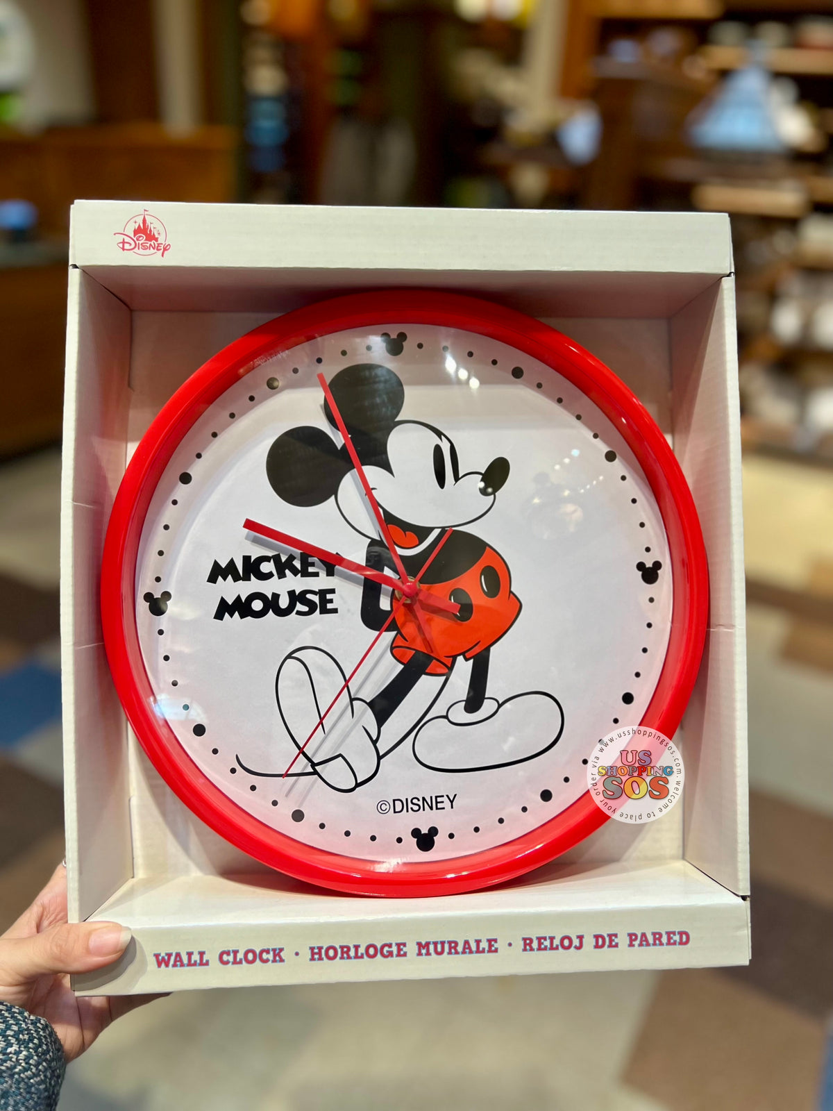 DLR/WDW - Classic Mickey Red Wall Clock — USShoppingSOS