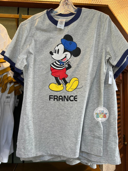 WDW - Epcot World Showcase - Mickey France Ringer T-shirt (Adult)