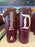 DLR/WDW - Disneyland Vintage D 2026 - Dark Burgundy Stainless Steel Water Bottle
