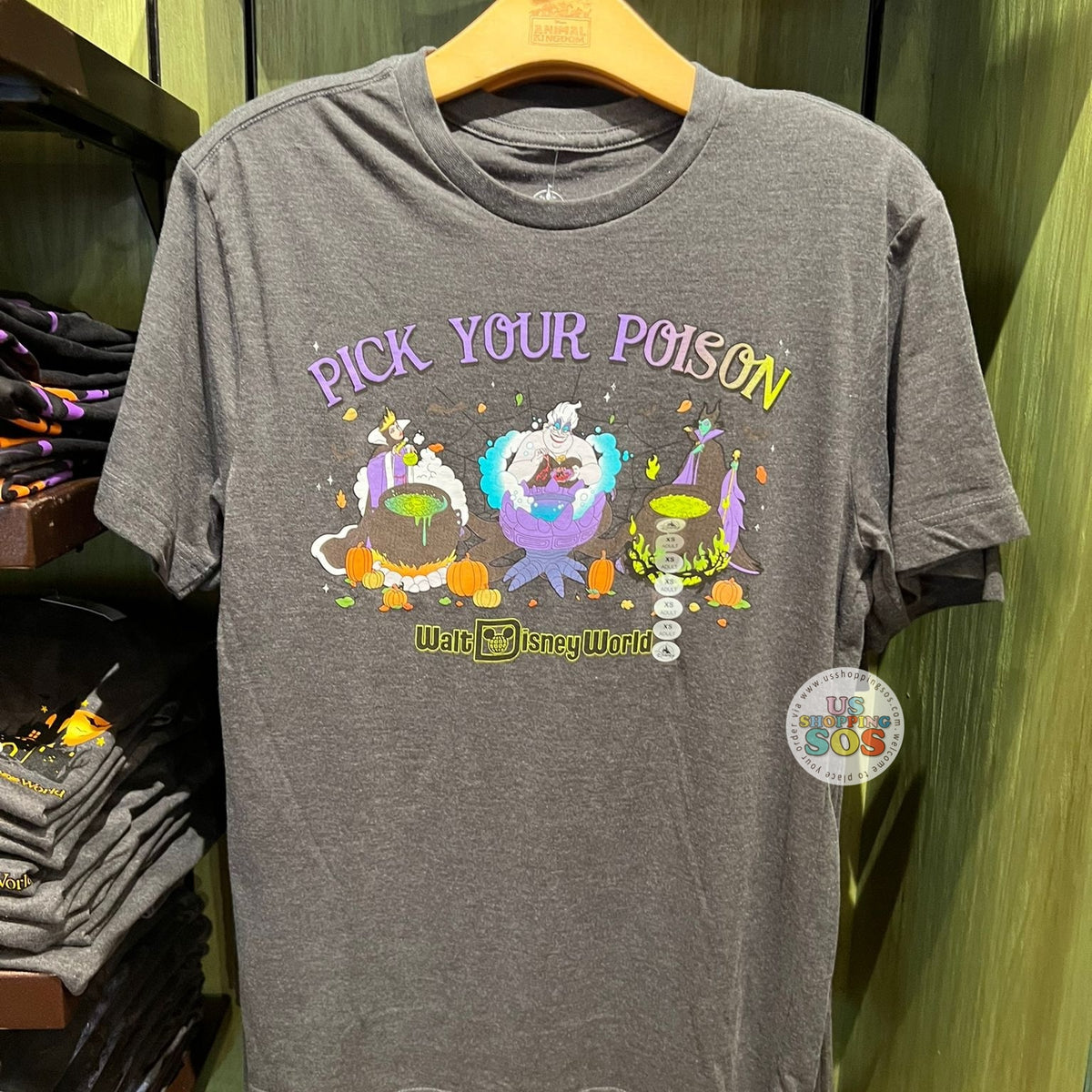 DLR/WDW Disney Villains “Pick Your Poison” Charcoal Grey Graphic - Main Image