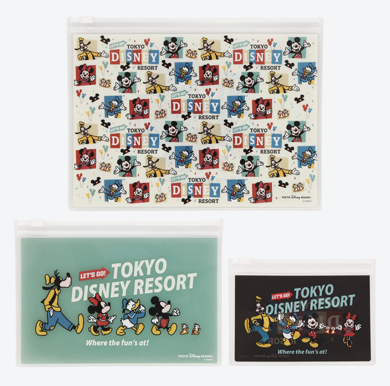 TDR - "Let's go to Tokyo Disney Resort" Collection x Mickey & Friends Slide Zip Cases Set (Release Date: April 25)