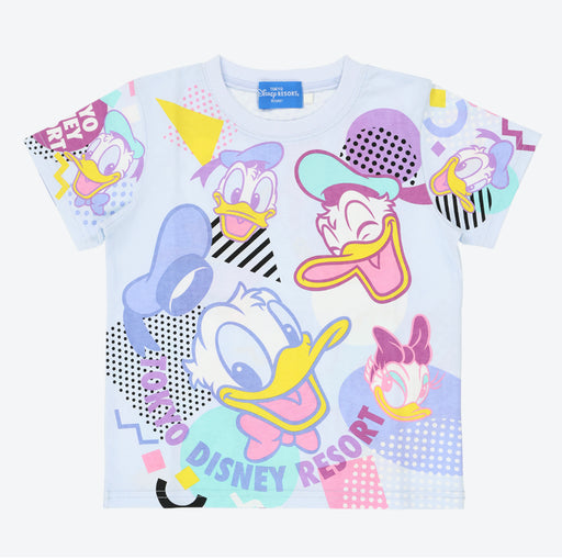 TDR - Donald & Daisy Duck All Over Print Colorful & Retro T Shirt For Kids (Release Date: Apr 17, 2025)