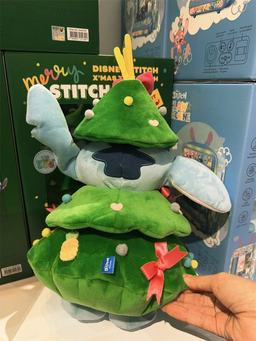 HK Disney Local License Collection- Disney Stitch X'MAS Tree Light Up Plush Toy Box Set
