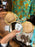 WDW - Disney’s Polynesian Village Resort 2026 - Minnie Tiki-Pattern Bow Hibiscus Straw-Style Ear Headband