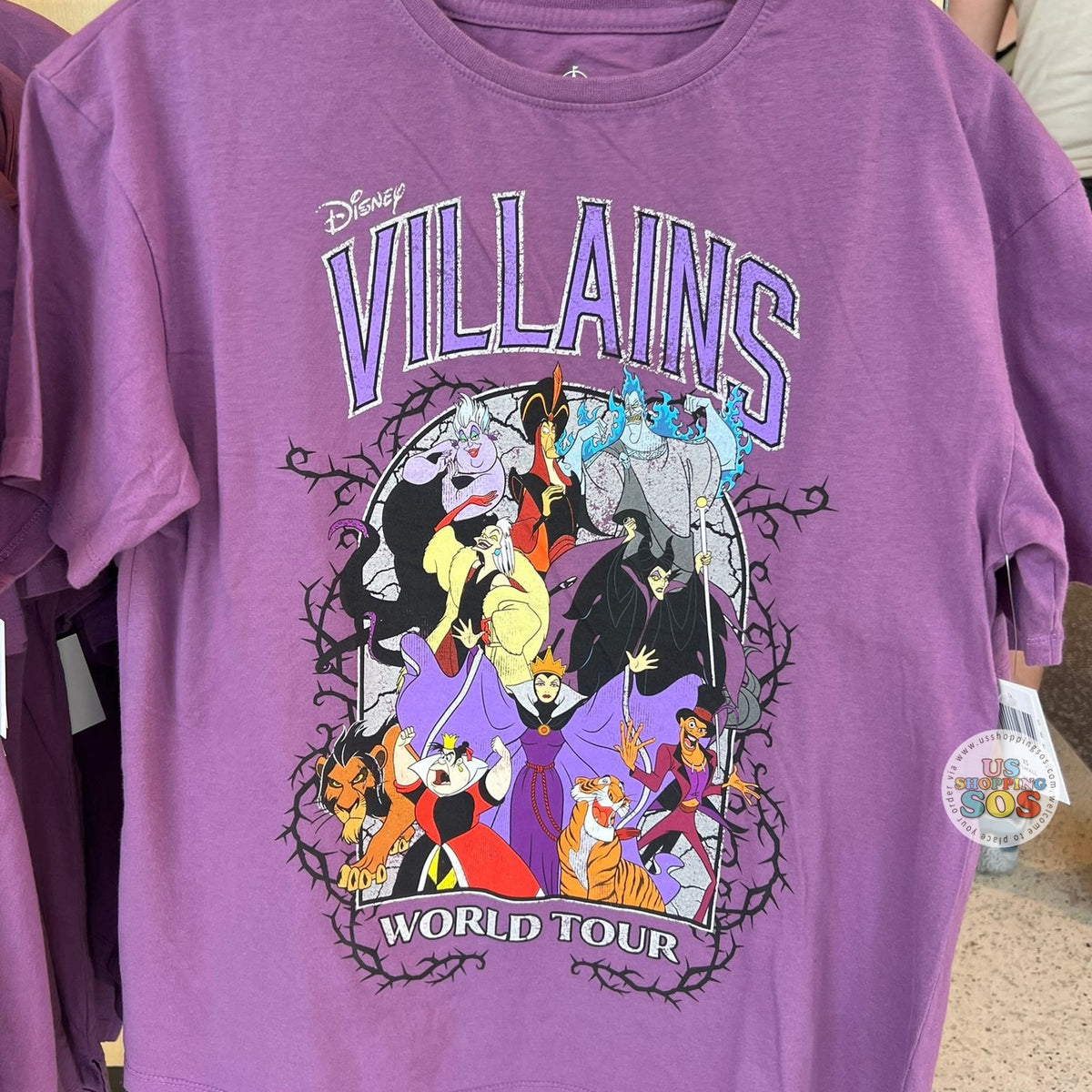 DLR/WDW - Disney Villains World Tour Heather Purple Graphic Tee