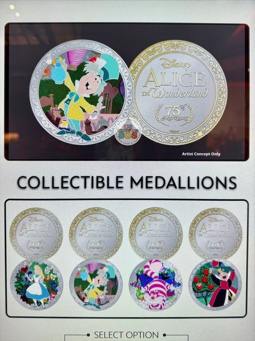 DLR - Color Collectible Medallions 2026 - Alice in Wonderland 75th Anniversary