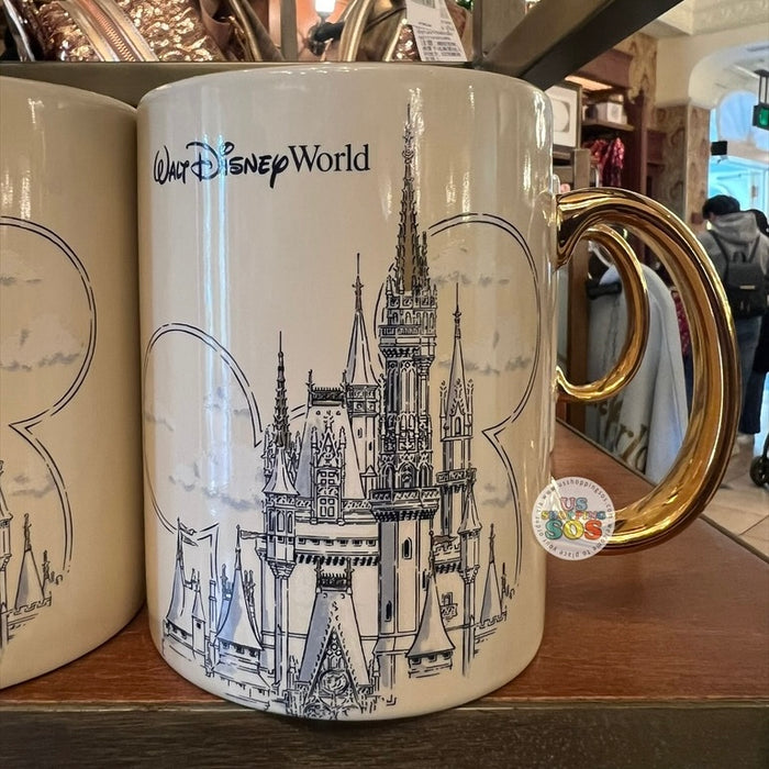 DLR/WDW - Walt Disney World Cinderella Castle Golden Handle Ceramic Mug