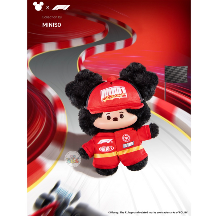 MINISO China - Disney x Formula 1 Mickey Mouse ‘Speed Life’ Vinyl Plush Keychain (Release Date: Mar 23, 2026)