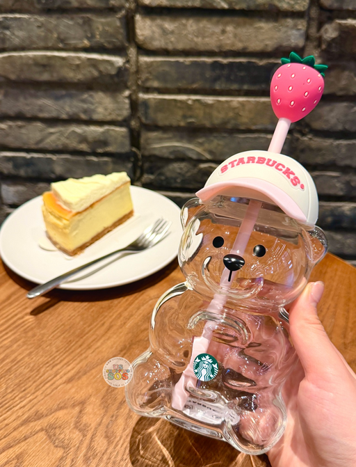 Starbucks China - 2026 Strawberry Straw Hat Bearista Glass 600ml (Release Date: May 20, 2026)