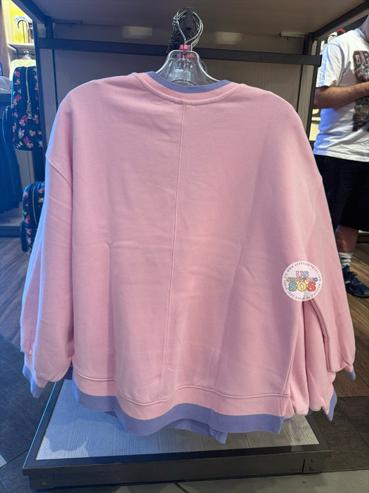 DLR/WDW - Daisy Park Logo Contrast Band Pink/Purple Pullover (Adult)
