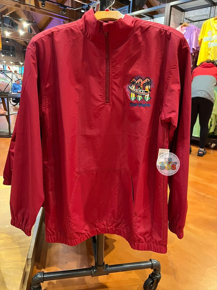 WDW - Magic Kingdom 2026 - Red Windbreaker Pullover (Adult)