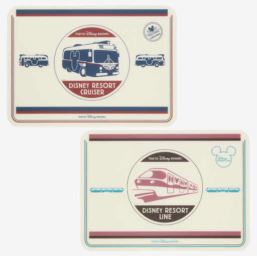 TDR - Tokyo Disney Resort "Disney Resort Cruiser" & "Disney Resort Line" Platemat Set (Release Date: Feb 8)