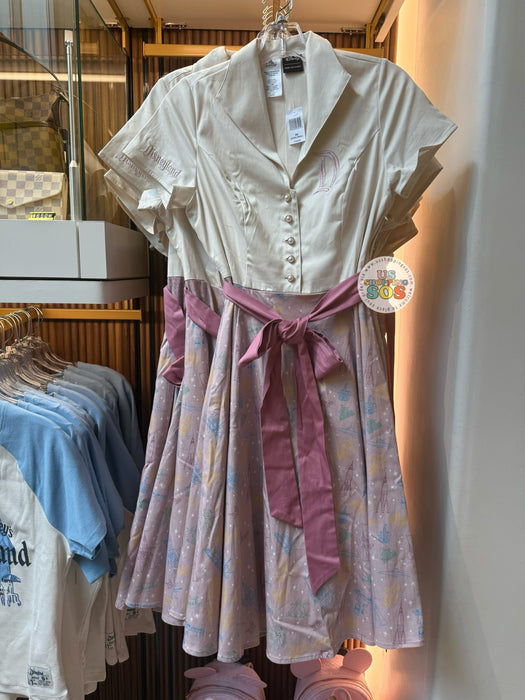 DLR - Her Universe Disneyland Cream Rose Pink Woven Dress (Adults)