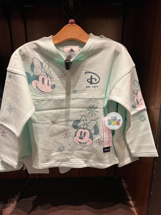 DLR/WDW - Christmas 2026 - Spirit Jersey Minnie Park Logo Snowflake Mint Pullover (Kids)