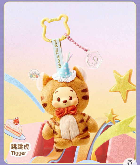 MINISO - Disney Winnie the Pooh 100 Years Anniversary Mini Friends Vinyl Plush Keychain Series Mystery Blind Box (Release Date: Aug 14, 2026)