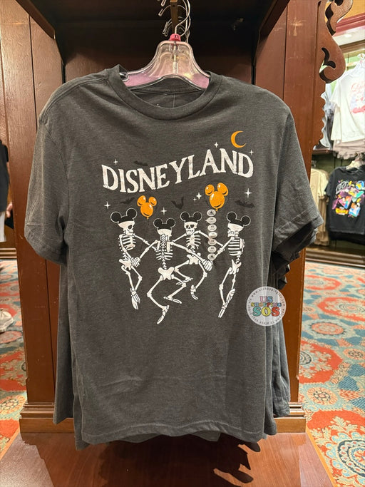 DLR/WDW - Halloween 2026 - Skeleton Dance Park Logo Dark Grey Graphic Tee (Adult)