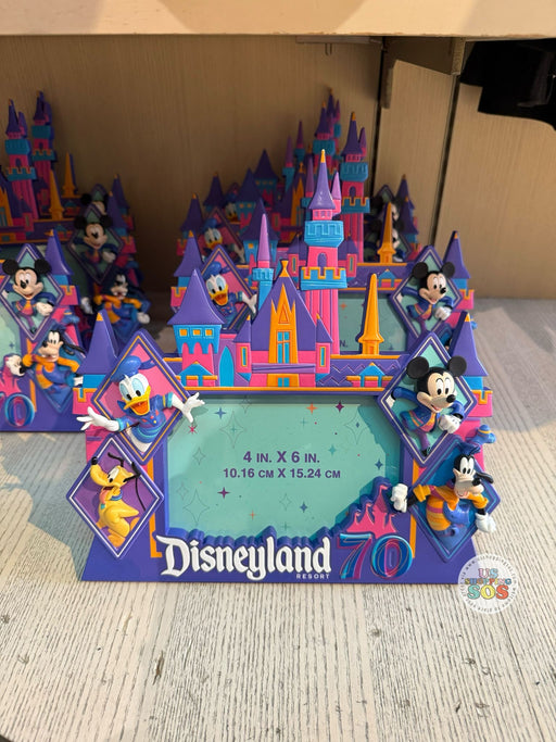 DLR - Disneyland 70th Celebration - Mickey & Friends 4” x 6” Photo Frame