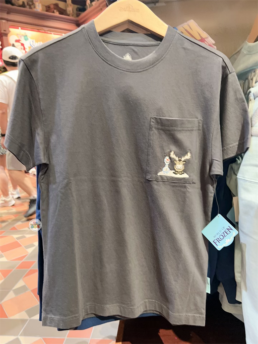 HKDL - World of Frozen Olaf & Sven Embroidered T Shirt for Adults