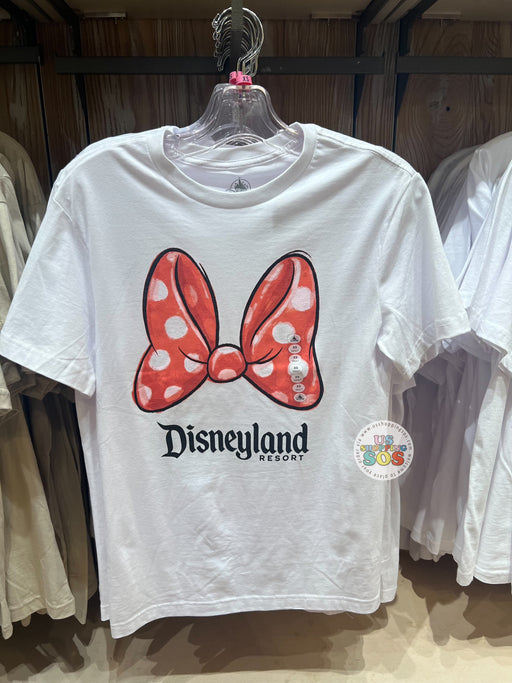 DLR/WDW - Minnie Bow Park Logo White Graphic T-shirt (Adult)