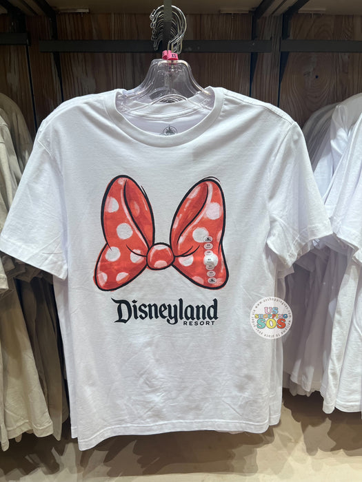 DLR/WDW - Minnie Bow Park Logo White Graphic T-shirt (Adult)