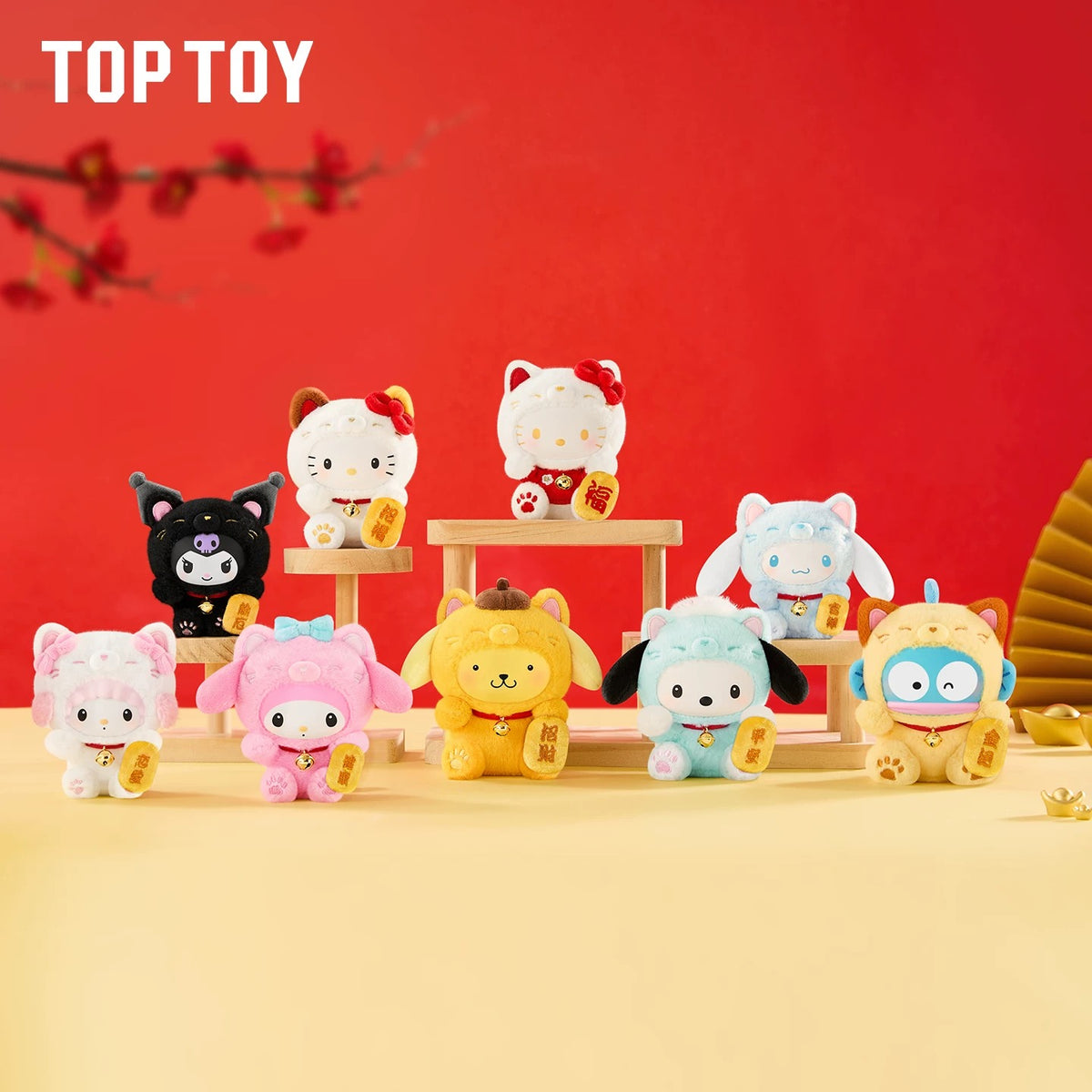 TOPTOY - 2026 Sanrio Characters Lucky Cat Figure Series Mystery