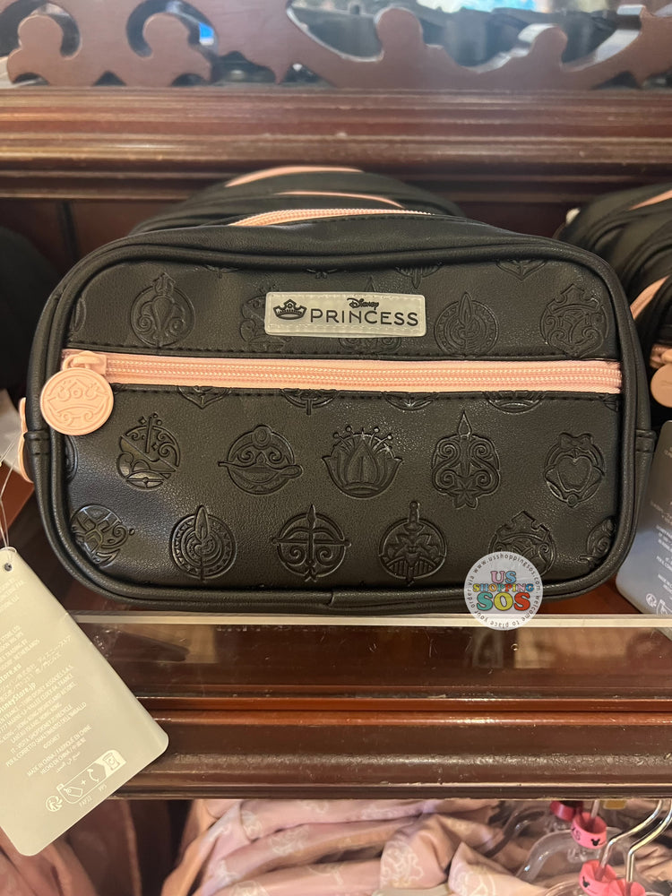 DLR/WDW - Disney Princess - Black Simulated Leather Fanny Pack/Belt Bag