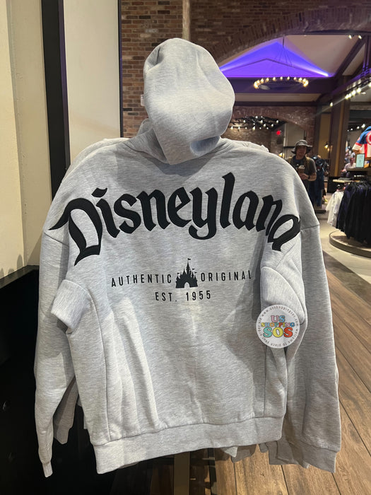 DLR - Castle “Disneyland Authentic Original Est 1955 ” Grey Hoodie Jacket (Adult)