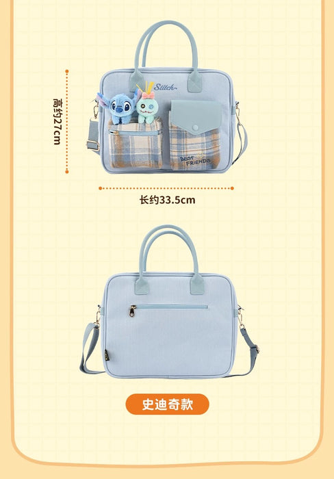 China Exclusive- Cute & Fantasy Party Stitch & Scrump Checkered Pattern 2 Ways Bag