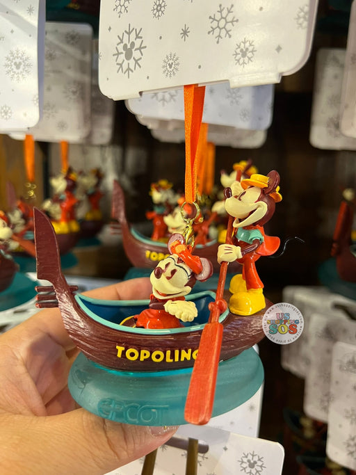 WDW - Epcot World Showcase Italy - Mickey & Minnie In a Boat Ornament