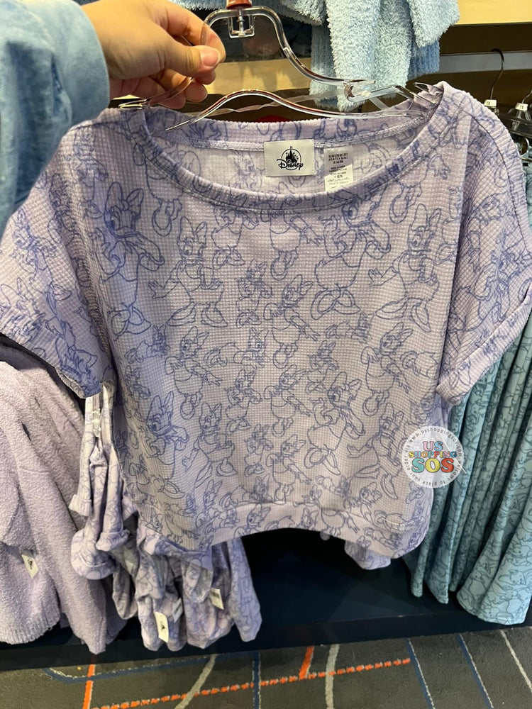 DLR/WDW - Pastel Comfy Loungewear - Daisy All-Over-Print Lavender Waffle Lounge Top (Adult)
