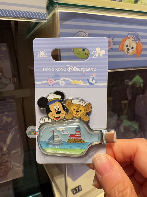 HKDL - 2026 Duffy & Friends, Mickey "Springtime Voyage" Collection x Mickey Mouse & Duffy "On a Bottle" 3D Pin Badge