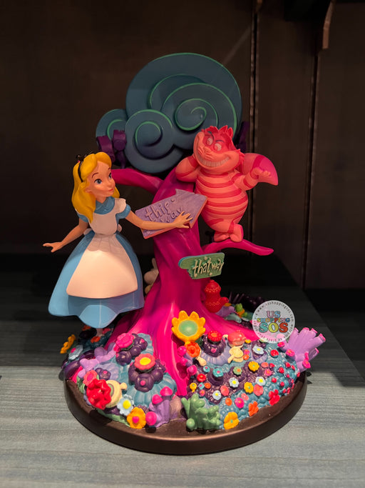 DLR/WDW - Alice in Wonderland - Alice & Cheshire Cat Glow in the Dark Medium Figurine
